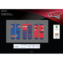 CARS PACK 3 CHAUSSETTES GARCON